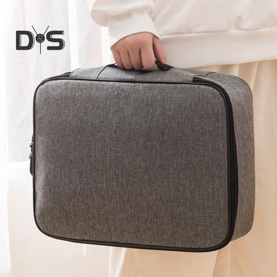 Document Organizer Folio Storage Bag with Handle Zipper Closure Large Capacity Waterproof Envelope File Holder Organizer