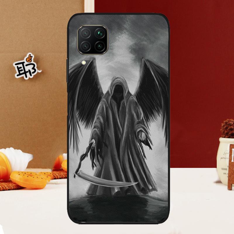 Death Grim Reaper Skull For Huawei Nova Y91 Y61 Y60 Y70 Y72 Y73 Y90 12i 11i 3i 7i 8i 9 10 SE P20 P40 P30 Lite Case
