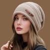 Women's Fashion: Versatile Slouchy Beanie for Big Head - Velvet & Thick Wool Knitted for Fall/Winter