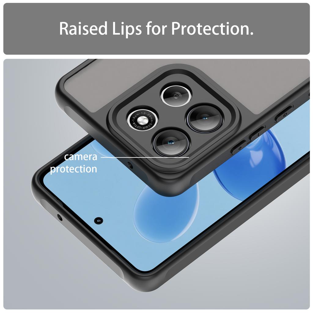 For Motorola Moto G100 Pro 5G/G86 5G Case Drop Proof Airbags Frosted Translucent PC+TPU Phone Back Cover