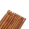 12pcs set Carbonized Bamboo Knitting Needle Set Crochet Hooks Sweater Needles Yarn Weaving Tool