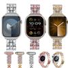 Классический ремешок с бриллиантами для Apple Watch Ultra 2 49 мм 46 мм 44 мм 38 мм 40 42 мм роскошный женский браслет для iWatch Series 10 9 8 7 45 41 мм