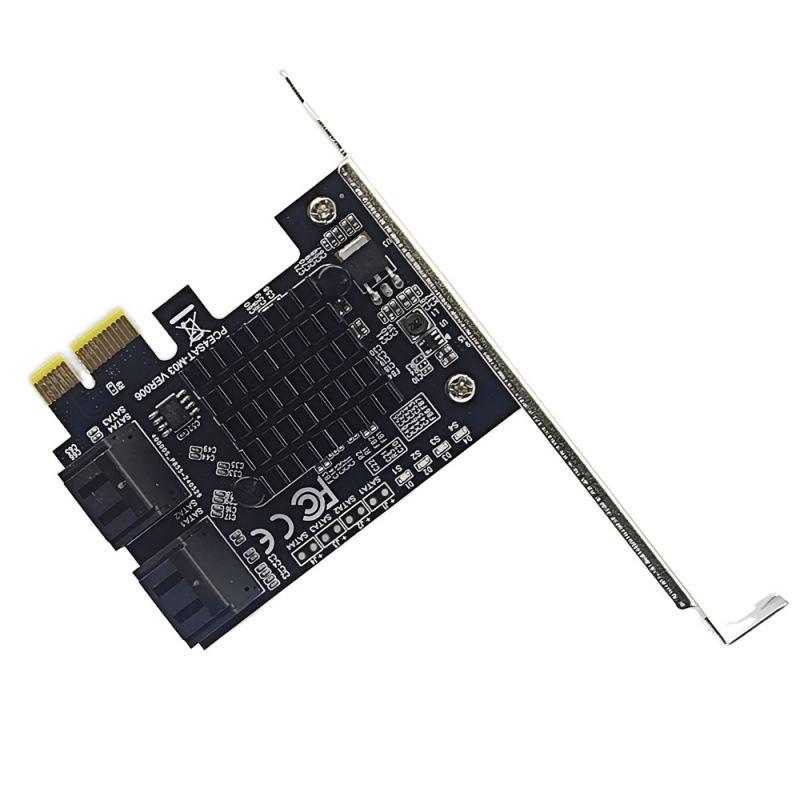 1 шт. 6 Гбит/с SATA 3.0 на PCI-E 1X Адаптер Карта расширения 4 порта Компьютерные разъемы карт SATA III PCIe карта