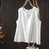Женская sleeveless футболка из хлопково-льняного жаккарда: Стильный повседневный летний жилет для похудения