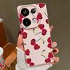 Роскошный вишневый принт TPU матовая кожа текстура тонкий чехол для Xiaomi 13T Pro Poco X6 Redmi Note 14 13 12 Pro 11 мягкий противоударный защитный чехол для телефона