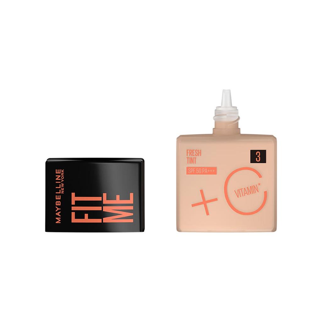 Maybelline Тональный крем для лица New York с SPF 50 и витамином C, натуральное покрытие, оттеночный крем 30 мл, оттенок 03