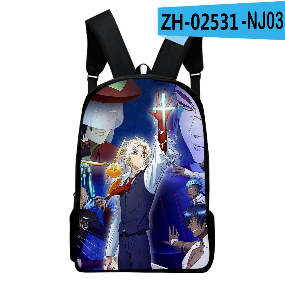 Classic Popular Fashion D.Gray-man Notebook Backpacks pupil School Bags 3D Print Oxford Waterproof Boys/Girls Laptop Backpacks