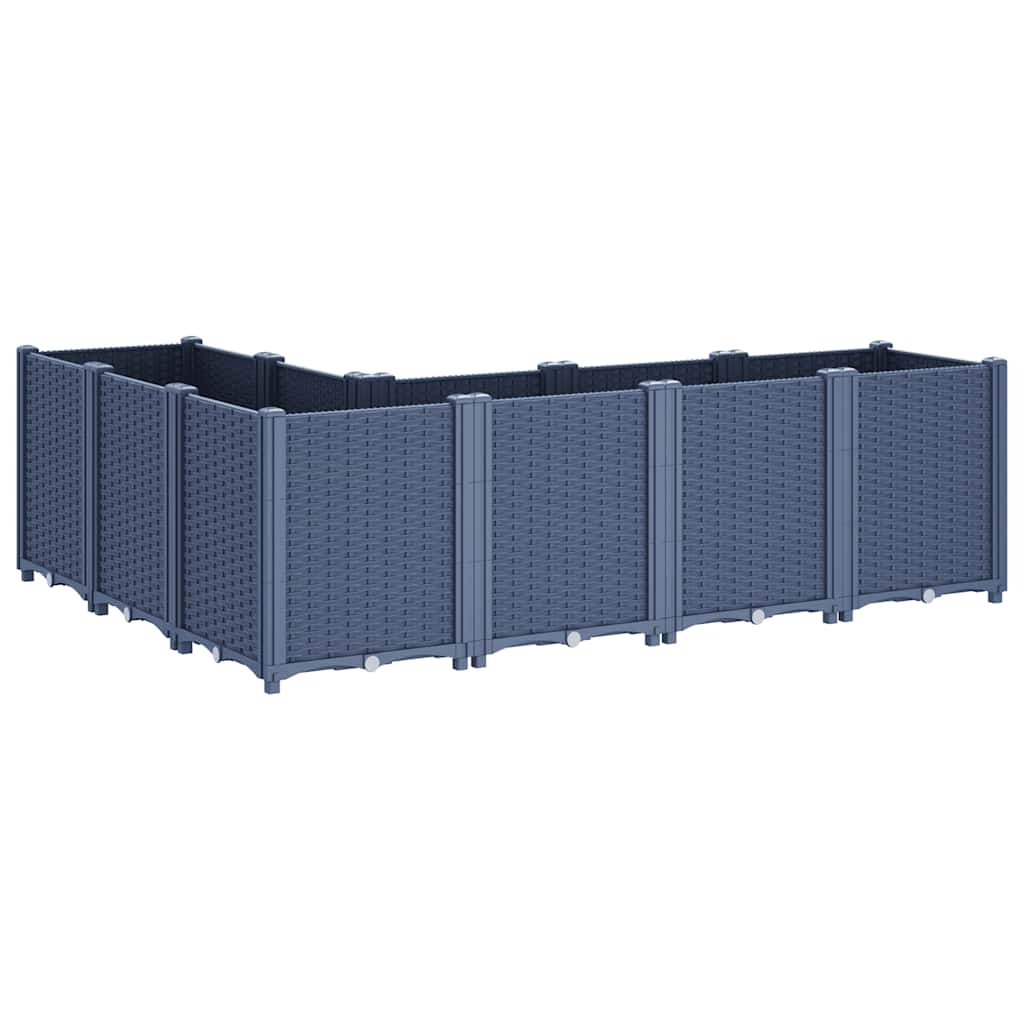 Vidaxl Donica Ogrodowa, Szara, 160X120X53 Cm, Pp