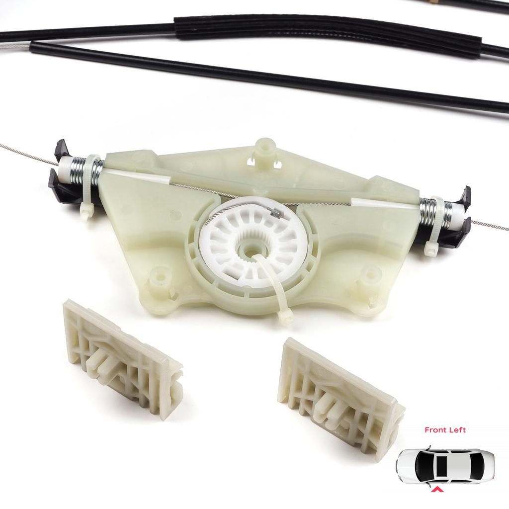 BWR777 Electric Window Regulator Repair Set Front Left Door for VW Touareg 7L Porsche Cayenne 9PA 955 957 2002-2010 7L0837461