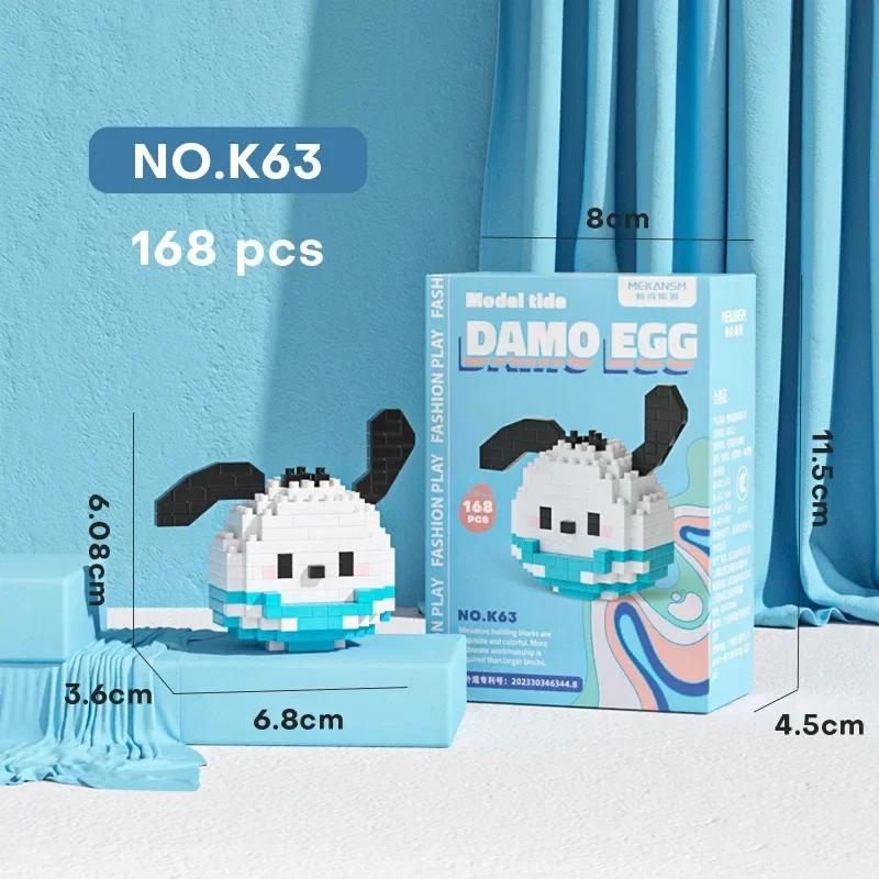 Стич ЛинаБелл Хелло Китти Sanrio Строительные Блоки Damo Яйцо Мультяшные Фигурки Кирпичики Детские Конструкторы Модель Подарок