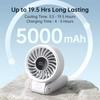 JISULIFE Portable Handheld Fan with LED Display 5 Speeds 5000mAh 150°Folded 3-IN-1 Hand/Desk/Neck Multifunction Personal Fan