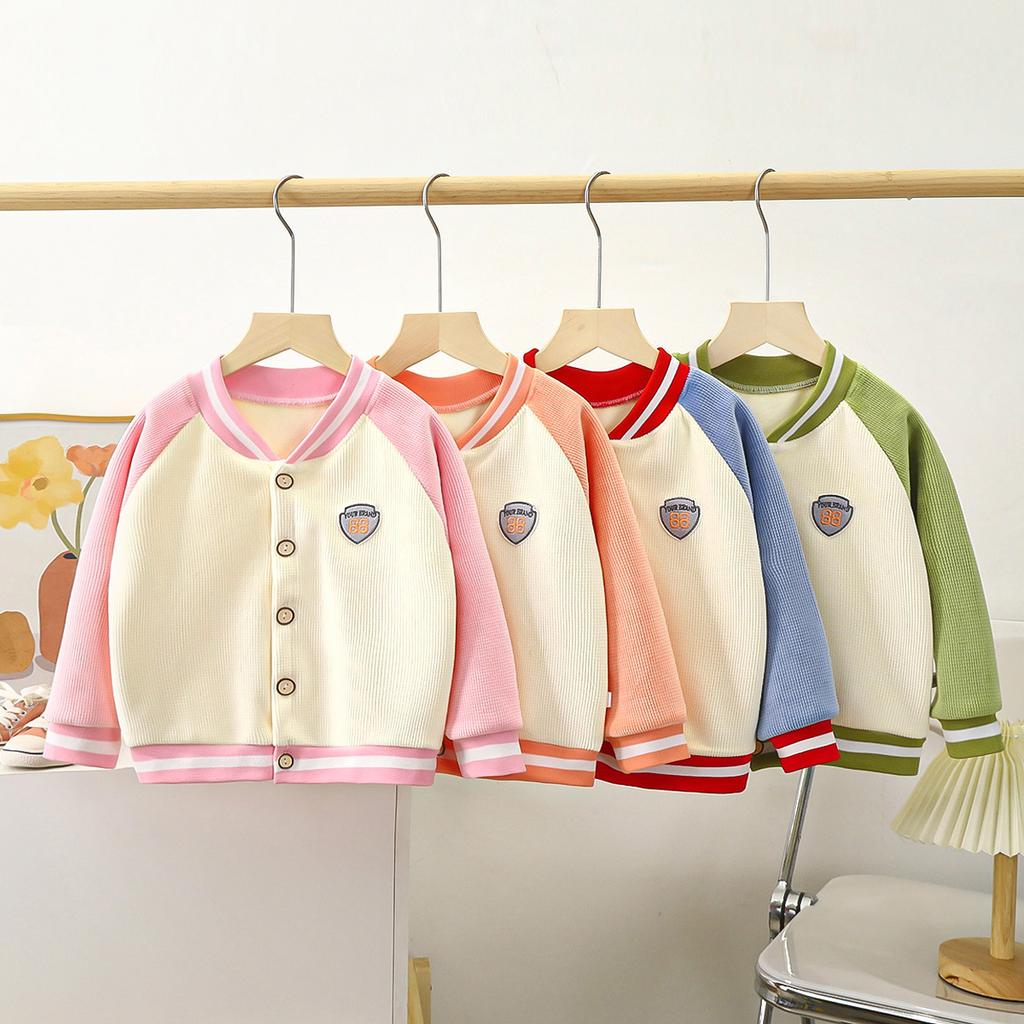 Children's Padded Jacket Boys Winter Thickened Cardigan Girls Tops Children's 1-10Y Warm Sweater Baseball Suit