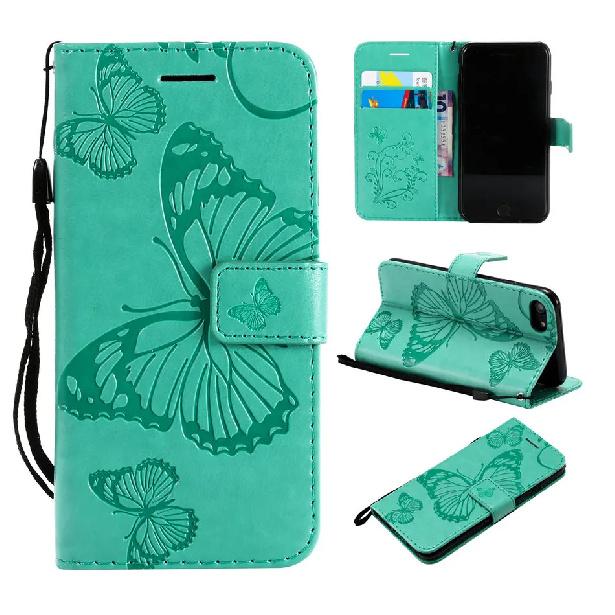 Flip Case for apple iPhone 14 13 12 X XR 11 Pro Max SE 2020 8 7 6 6s plus 5 5s Fundas Silicone holder Butterfly Phone Cover P06F