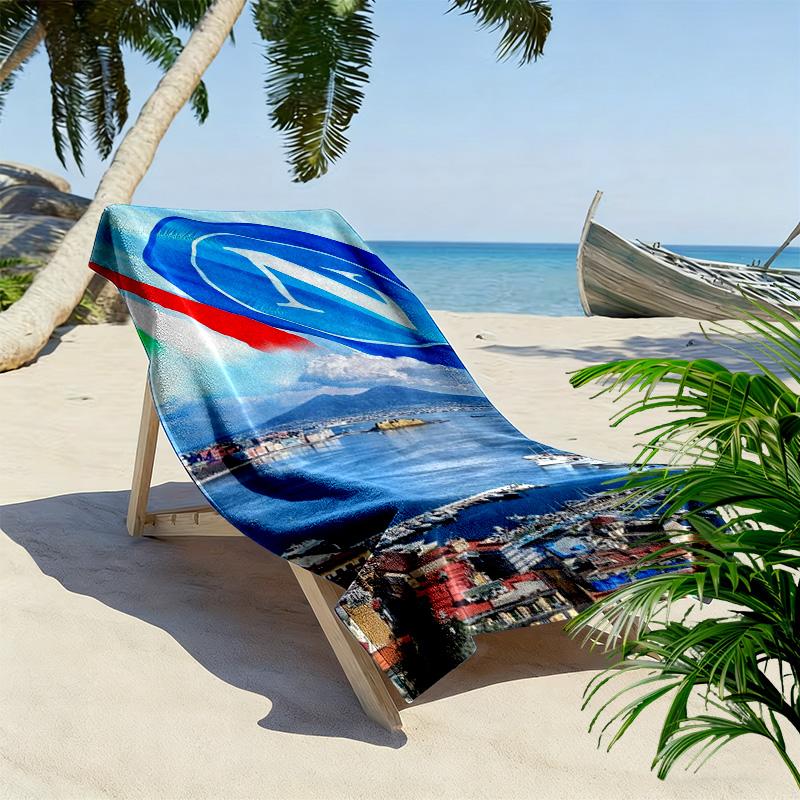 Naples Football Club Print Beach Towel, Large Soft Quick Dry Towel for Beach Camping Swimming