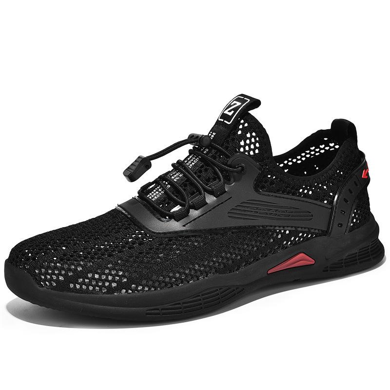 Мужская обувь с сеткой, летняя обувь с сеткой, дышащие модные повседневные полые кроссовки, универсальная уличная походная обувь