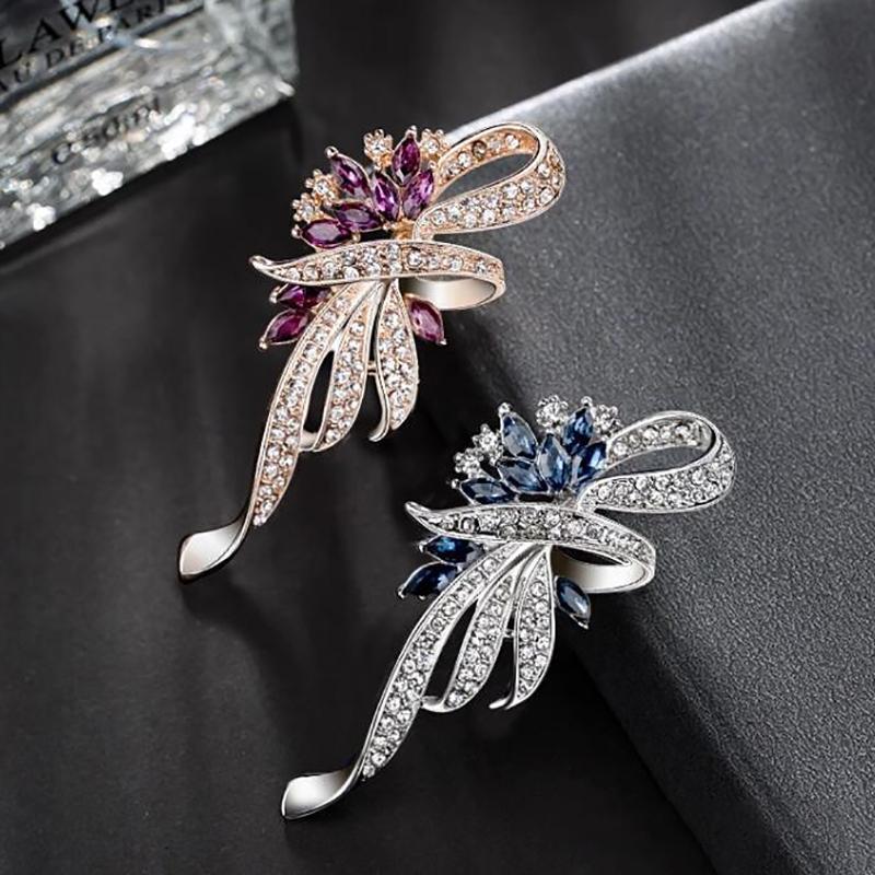 Brooch Pin Diamond Corsage High-End Women'S Delicate Corsage Suit Pin Holiday Gifts