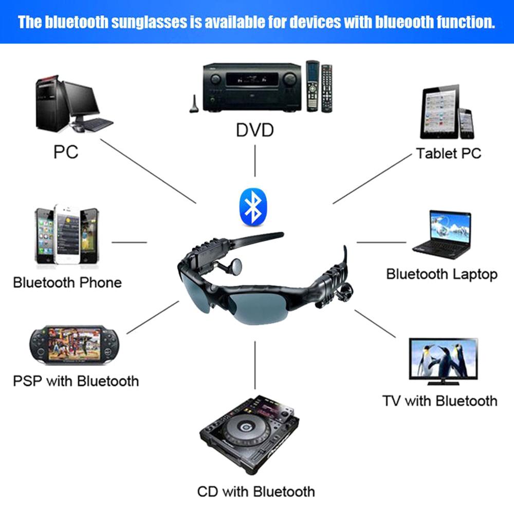 Adults Stereo Earphones Wireless Headset with Mic Glasses Sunglasses for Driving Cycling Sports Noise Reduction Headphones
