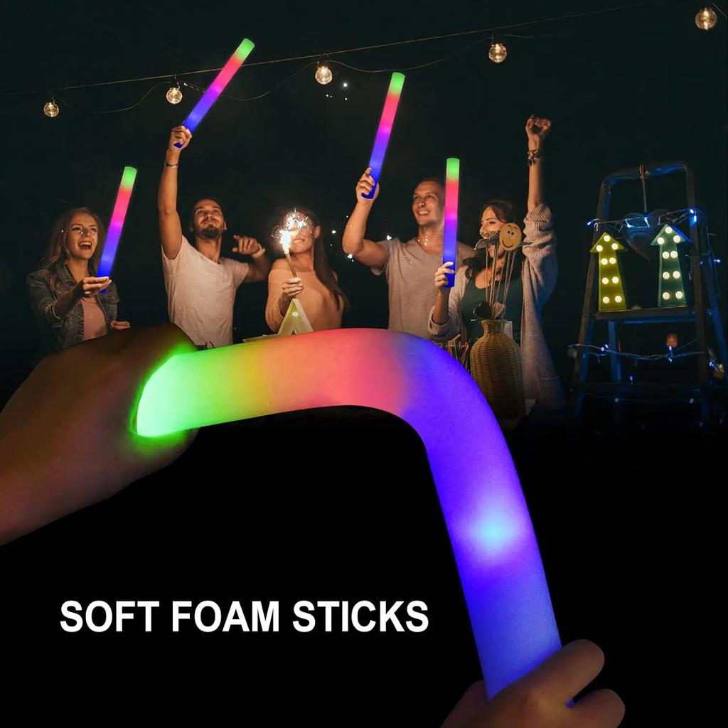 10PCS Glow Stick Music Festival Concert Support Glow Sticks Mardi Gras Party Supplies Festival Wedding Celebration Glow Sticks
