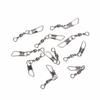 50pcs Lot High Quality Durable Barrel Swivel Fishing Connector Hanging Snap Stainless Steel