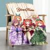 Quintessential Quintuplets Personalized Text Blanket Multi-purpose Customizable Blanket Durable Comfort Throw For Office Living Room Office Chair