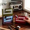 Detailed Vintage Pen Holder Retro Cassette Tape Holder, Creative Desk Organizer with Slots Storage And Compartments, Multifunctional Pencil Stand for