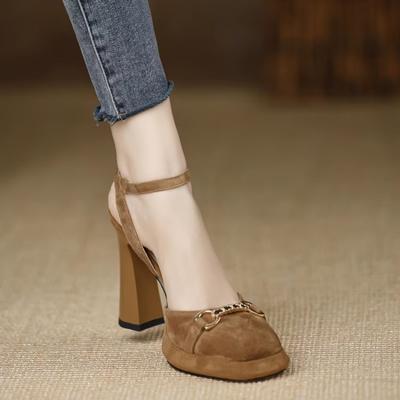 Мода 2025Квадратный Высокий Каблук Туфли Джейн Модные Туфли на Невысокой Платформе Весна Осень Ретро Стиль Дамские Элегантные Туфли-Лодочки для Платья