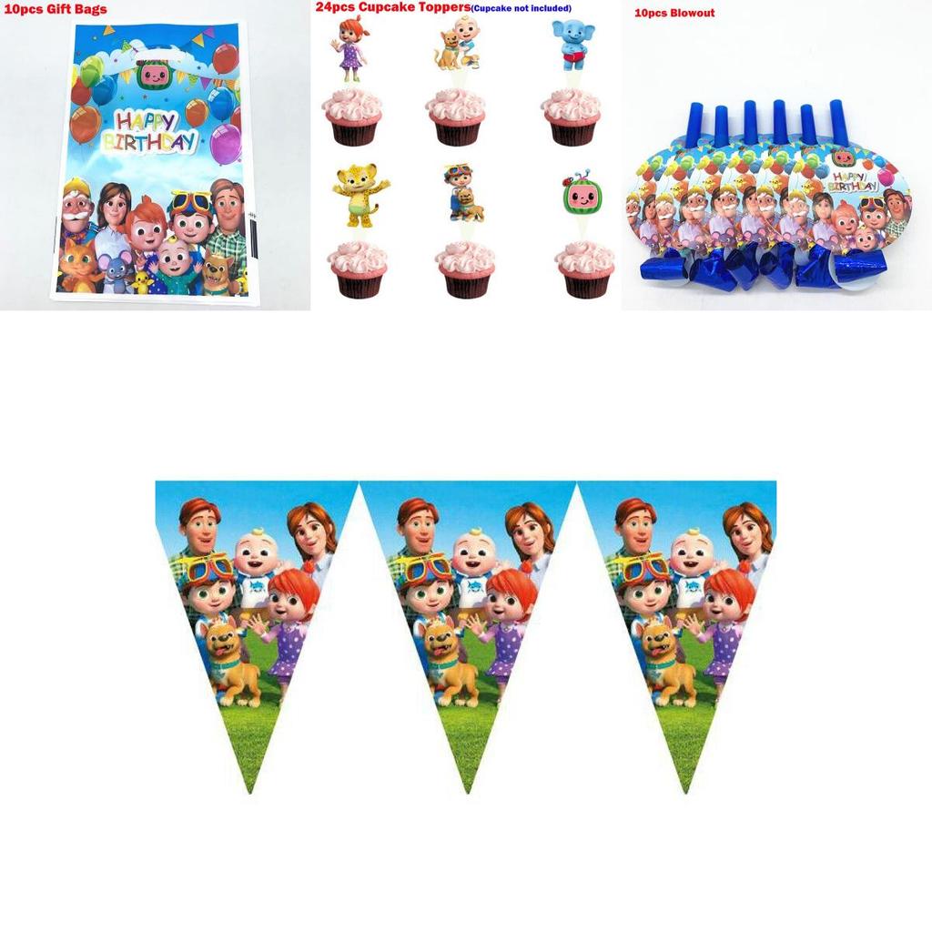Vibrant Family Birthday Party Supplies Set With Cheerful Plates And Decor Elements