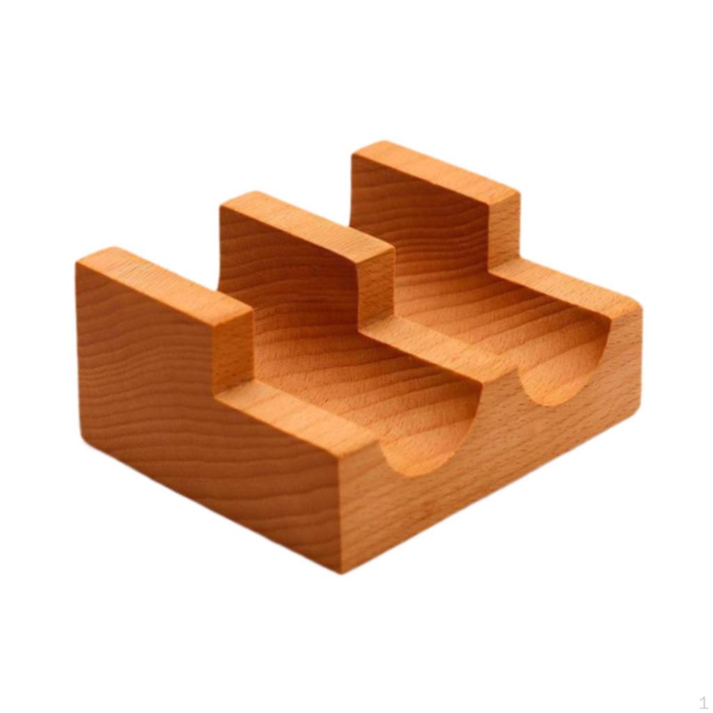 Support of Wooden Sushi Tacos Decoration Holder for The Table