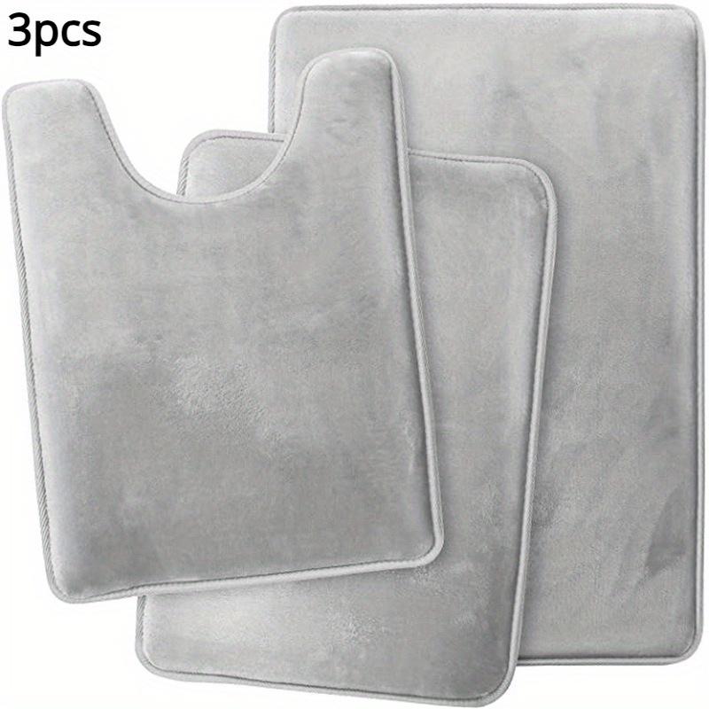 Набор из 3 ковриков для ванной комнаты, нескользящий коврик для ванной, можно стирать в машине, быстро сохнет - ультрамягкий коврик для ванной комнаты