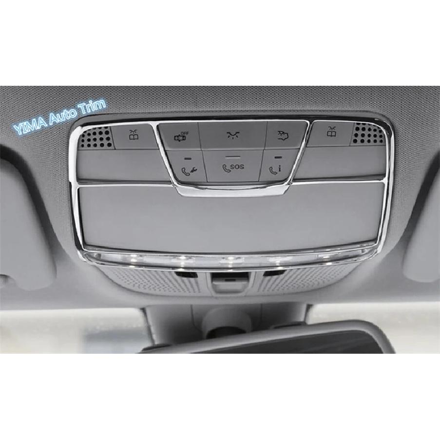 Shiny Car Roof Reading Lamp Lights Frame Cover Trim Fit For Mercedes Benz E-Class E CLASS W213 2016 -  Interior Accessories