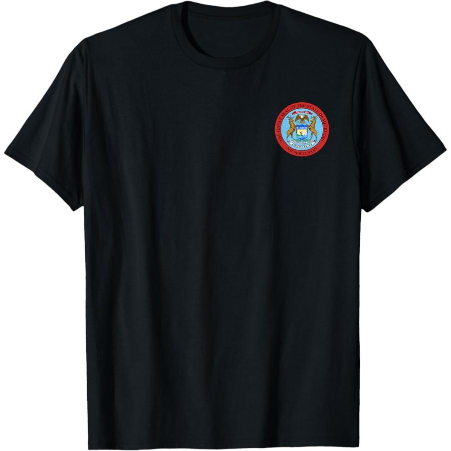 MICHIGAN STATE SEAL FLAG T-Shirt