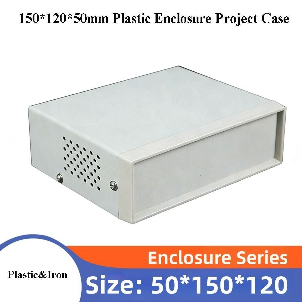 New 150*120*50mm Enclosure Project Case Plastic&Iron Grey Electronics Enclosure Box DIY Junction Box