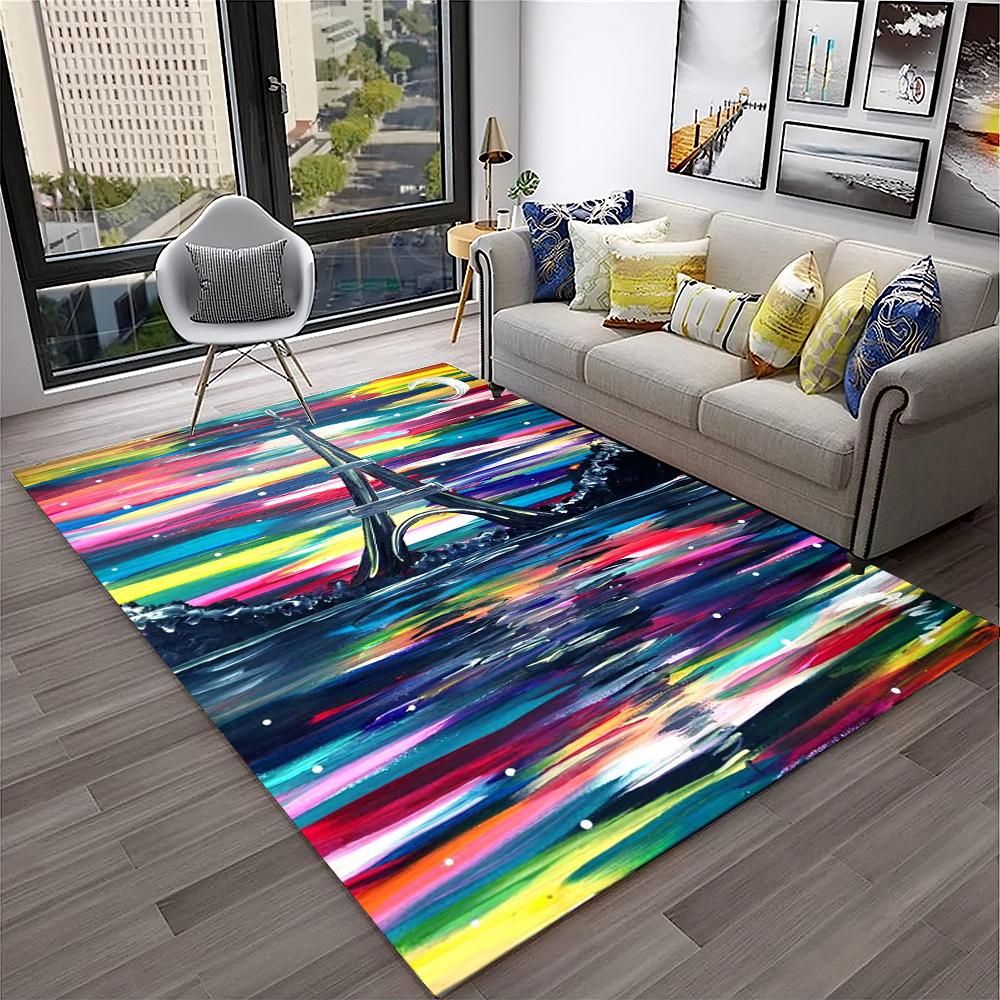 Франция Париж Эйфелева башня Ретро Ковер Коврик для дома Гостиная Спальня Диван Придверный коврик Декор, Коврик для детской игровой зоны Нескользящий напольный коврик