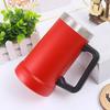 700ML Beer Stein Double Wall Insulation Stainless Steel Coffee Mug Thermal Tumbler for Hot Cold Drinks Big Grip Shatterproof Adventure Drinking Cup