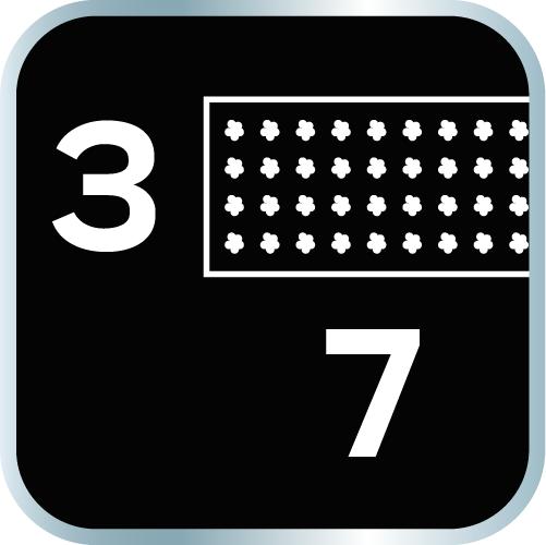 Wire brushes set of 3, 3x7 rows (Brushes made of steel, nylon and brass wire. Brush profiled to increase cleaning efficiency.)