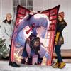 Genshin Impact characters4 printed throw blanket—lightweight,soft,warm;versatile blanket for all seasons—perfect as &air-conditioning throw,nap blanke