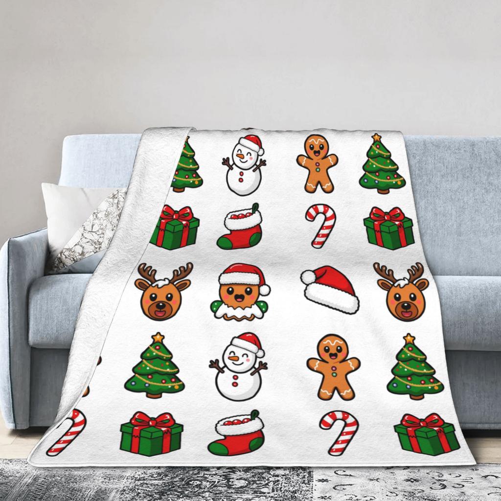 Рождественский Санта Клаус Супер Теплое Одеяло Детский Плюшевый Постельный Комплект Накидки Удобный Домашний Декор Фланелевое Покрывало На Кровать Чехол На Диван-Кровать