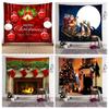 1PC Christmas Wall Hanging Tapestry Home Background Decoration for Bedroom Fireplace