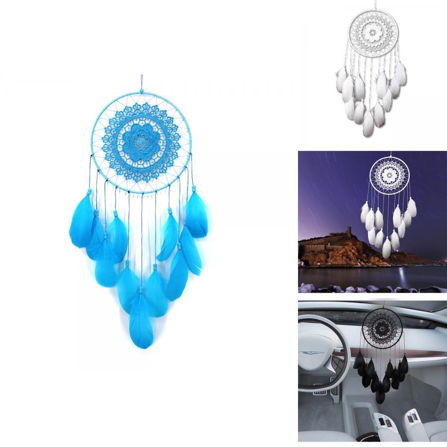 Handmade Feather Dreamcatcher Artistic And Stylish Wall Decor For Bedroom Or Living Room