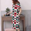Summer Short Sleeve Night Dress Kawaii Printed Casual Pajamas Dresses