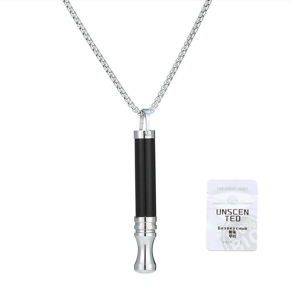 Титановая сталь Дыхательное ожерелье для снятия тревоги Breathlink Бросить курить Вейпинг Ожерелье Средства для отказа от курения Непоседливое ожерелье