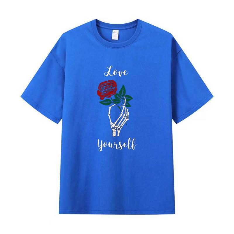 Летняя мужская футболка высокого качества из хлопка с короткими рукавами и принтом, женская футболка, модная спортивная рубашка, повседневный топ для бега