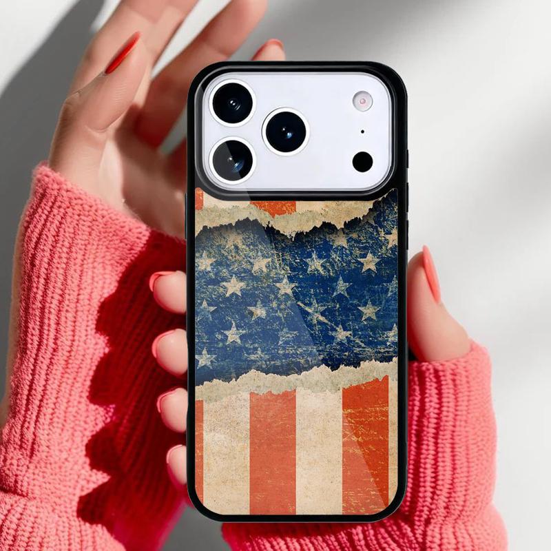 Чехол для телефона Флаг США Американский флаг для iPhone 17 16 15 14 13 Pro Max Задняя крышка для 12 11 Pro Coque