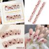 Valentine's Day Press On Nails Girl Full Cover False Nails Red Heart False Nails Valentines False Nails Artificial Nails