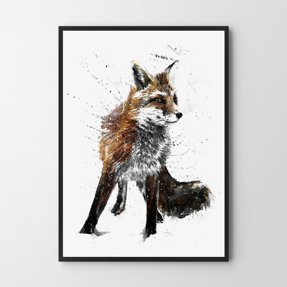 Poster Fox Abstraction Art Print