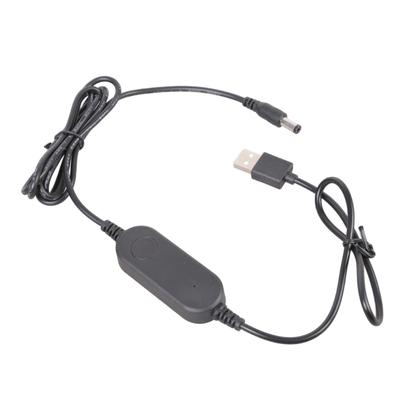 Кабель повышающих преобразователей 12 В 12 Вт USB на штекер 5,5x2,1 мм с выключателями питания, пластиковая текстура, подходит для электроники