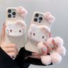 Autumn and Winter Plush KT Cat Suitable for 16promax Apple 15 Mobile Phone Case IPhone 15 New 13 Women 12 Protective Case