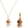 Stylish Pomegranate Earrings/Necklace Elegant Zircon Fruit Theme Jewelry for Parties Fashionable Women Decorations