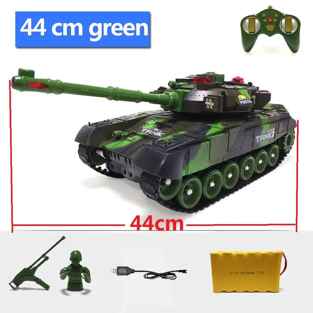2204 New 1:12 33/44CM Super RC Tank Launch Cross-Country Tracked Remote Control Vehicle Charger Battle Hobby Boy for Toys Kids Children Gift