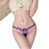 Butterfly Embroidered Lace Thong - Plus Size Sexy Japanese Temptation